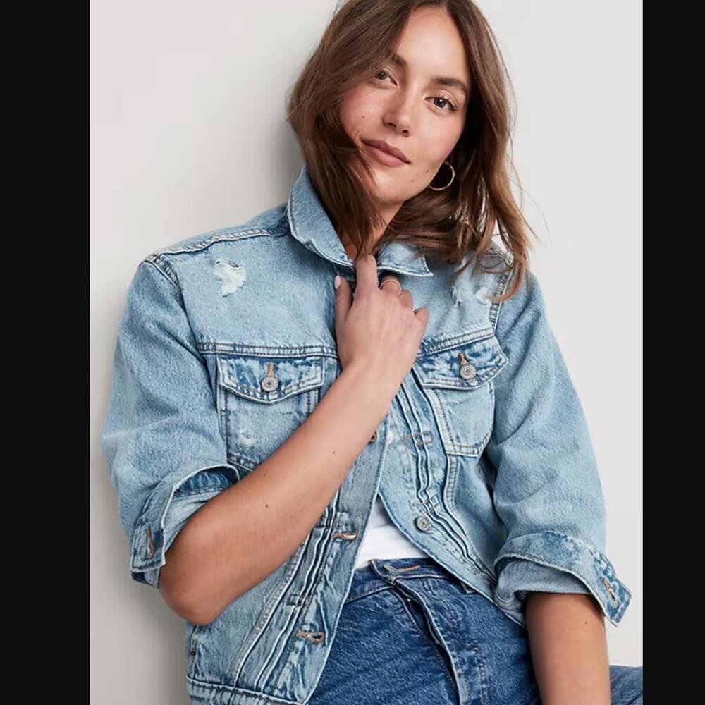 Old Navy Denim Jacket Distress